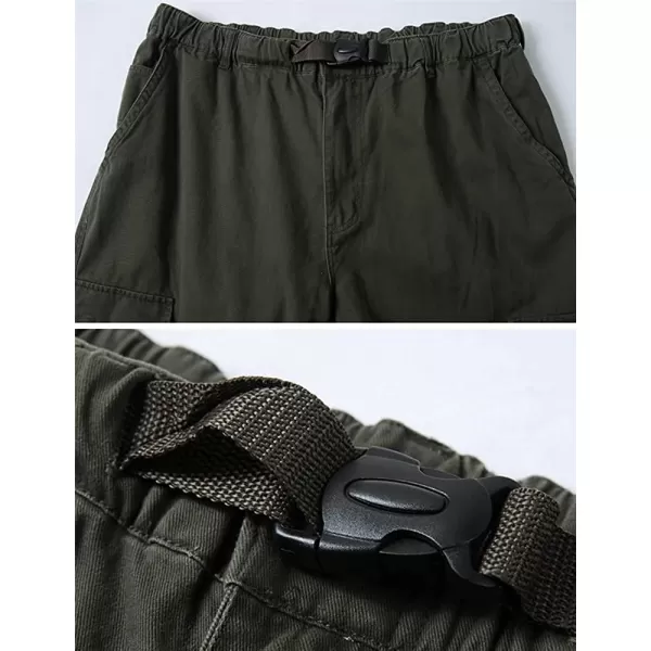 IDEALSANXUN Baggy Cargo Pants Men Casual Loose Fit Y2k PantsArmy