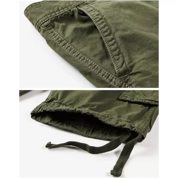IDEALSANXUN Cargo Shorts for Men Casual Cotton Baggy Hiking Y2K Summer ShortsGreen