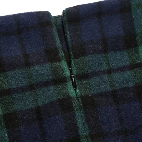 IDEALSANXUN Cargo Skirts for Women Fall Winter High Waisted Wool Plaid Mini SkirtGreencargo