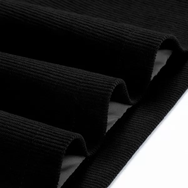 IDEALSANXUN Corduroy Skirt for Women Trendy Fall Winter High Waisted Knee Length Mini SkirtBlack