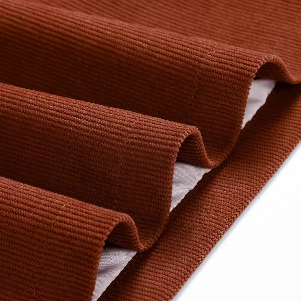 IDEALSANXUN Corduroy Skirt for Women Trendy Fall Winter High Waisted Knee Length Mini SkirtBrown