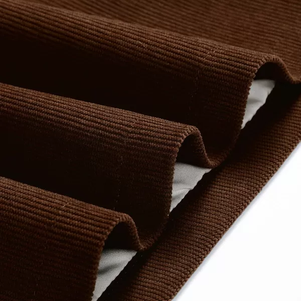 IDEALSANXUN Corduroy Skirt for Women Trendy Fall Winter High Waisted Knee Length Mini SkirtCoffee
