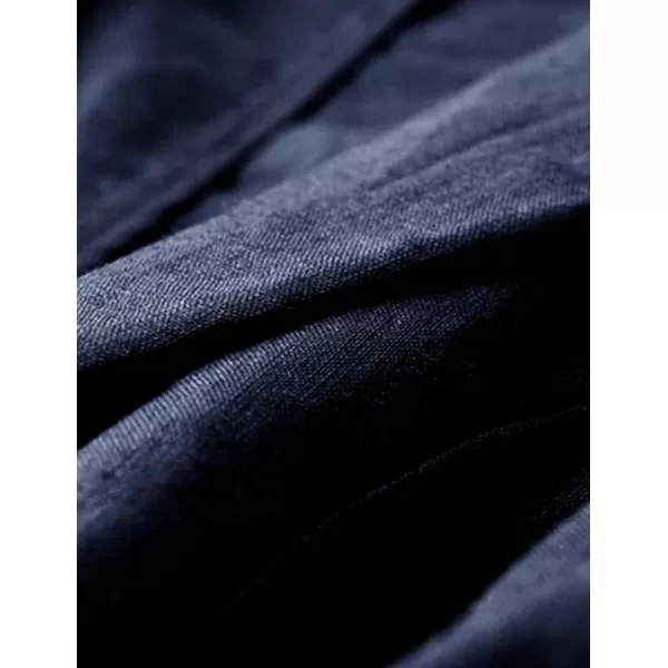 IDEALSANXUN Cotton Linen Blazer Women 34 Sleeve Lightweight Blazers Business Casual Suit JacketsDark Blue
