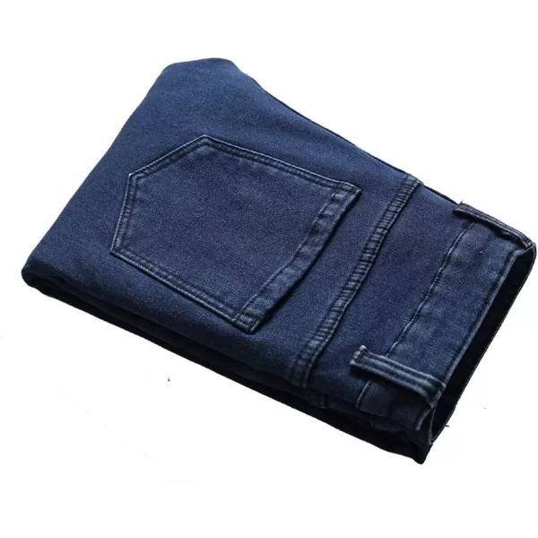 IDEALSANXUN Fleece Lined Jeans for Mens Stretch Thick Warm Sherpa Winter Jean Denim PantsDark Blue