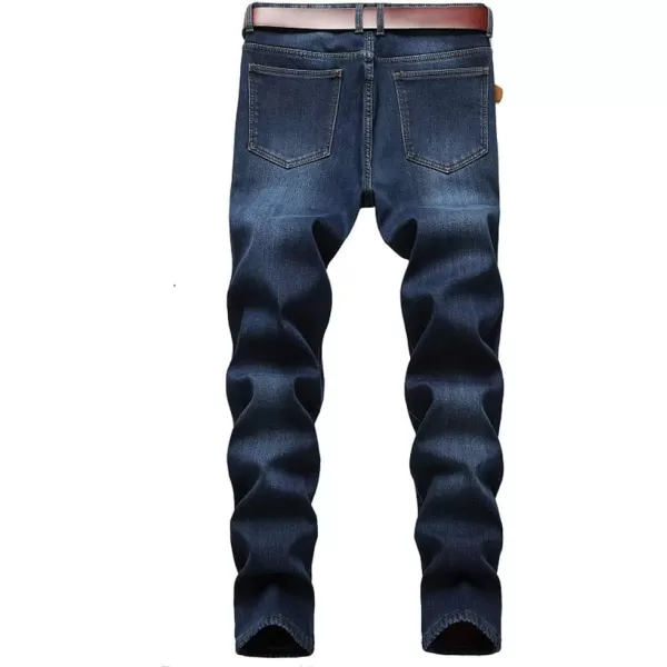 IDEALSANXUN Fleece Lined Jeans for Mens Stretch Thick Warm Sherpa Winter Jean Denim PantsDark Blue 932