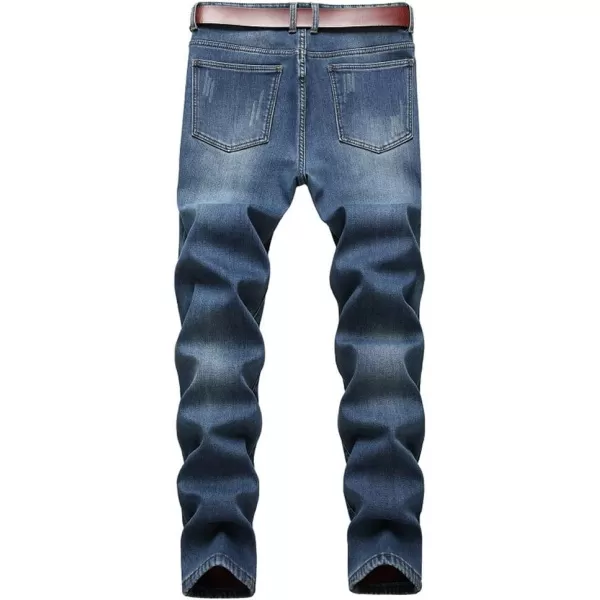 IDEALSANXUN Fleece Lined Jeans for Mens Stretch Thick Warm Sherpa Winter Jean Denim PantsLight Blue 932