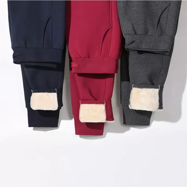 IDEALSANXUN Fleece Lined Jersey Pants for Womens Drawstring Sherpa Lined Jogger Winter Warm SweatpantsRoyal Blue