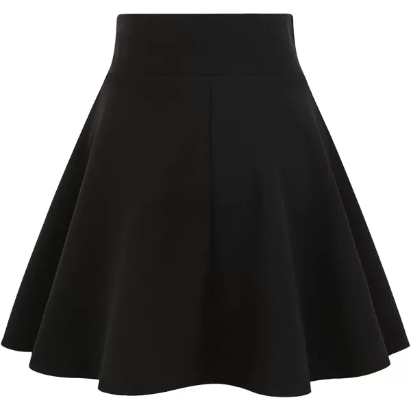 IDEALSANXUN Gothic Plaid Mini Skirts for Womens Short High Waist Plaid SkirtsA Pure Black