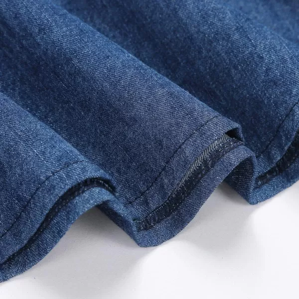 IDEALSANXUN Gothic Plaid Mini Skirts for Womens Short High Waist Plaid SkirtsDenim Blue