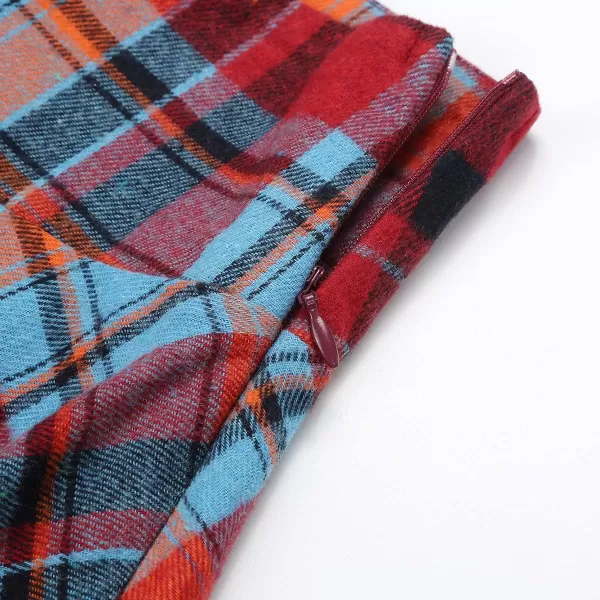 IDEALSANXUN Gothic Plaid Mini Skirts for Womens Short High Waist Plaid SkirtsMulticolor