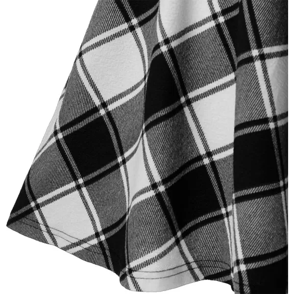 IDEALSANXUN Gothic Plaid Mini Skirts for Womens Short High Waist Plaid SkirtsPlaid Black