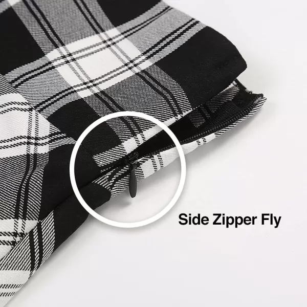 IDEALSANXUN Gothic Plaid Mini Skirts for Womens Short High Waist Plaid SkirtsPlaid Black A03
