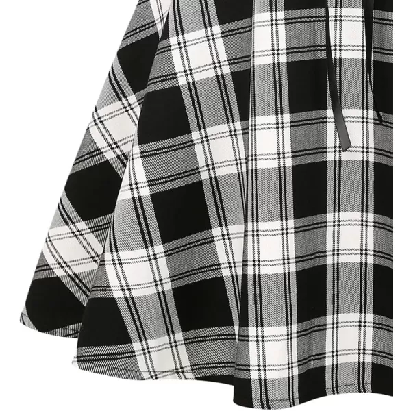 IDEALSANXUN Gothic Plaid Mini Skirts for Womens Short High Waist Plaid SkirtsPlaid Black A03