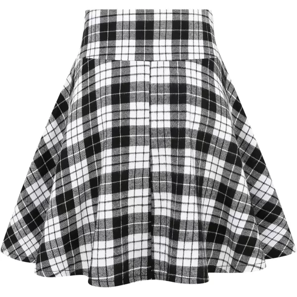 IDEALSANXUN Gothic Plaid Mini Skirts for Womens Short High Waist Plaid SkirtsPlaid Black New