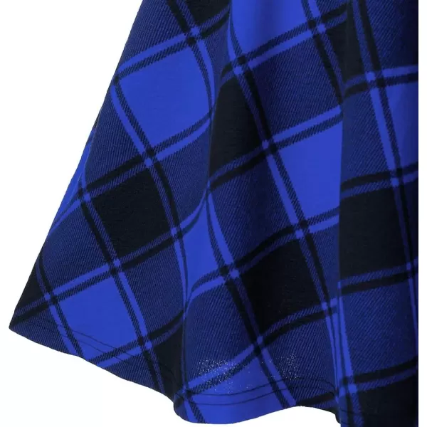 IDEALSANXUN Gothic Plaid Mini Skirts for Womens Short High Waist Plaid SkirtsPlaid Blue