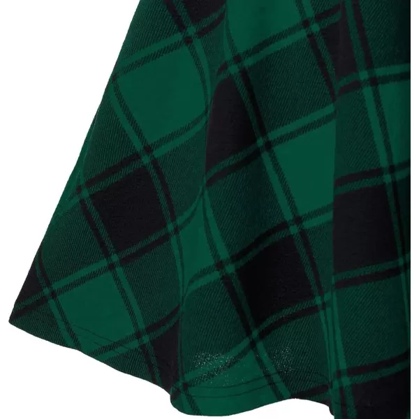 IDEALSANXUN Gothic Plaid Mini Skirts for Womens Short High Waist Plaid SkirtsPlaid Green