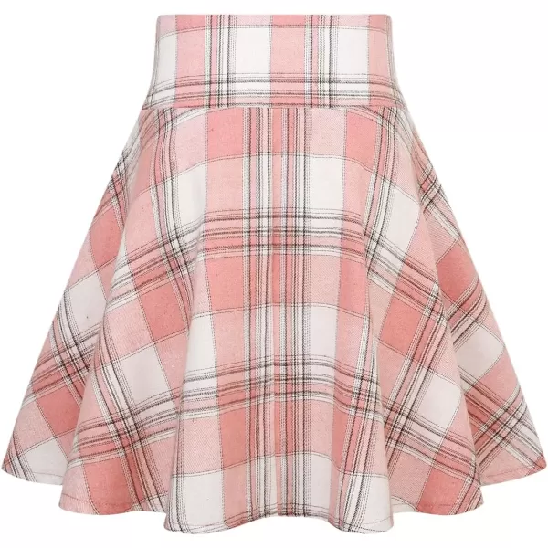 IDEALSANXUN Gothic Plaid Mini Skirts for Womens Short High Waist Plaid SkirtsPlaid Light Pink