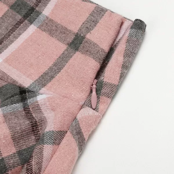 IDEALSANXUN Gothic Plaid Mini Skirts for Womens Short High Waist Plaid SkirtsPlaid Pink 02