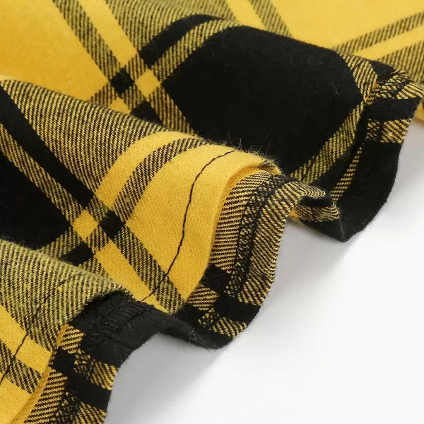 IDEALSANXUN Gothic Plaid Mini Skirts for Womens Short High Waist Plaid SkirtsPlaid Yellow 01