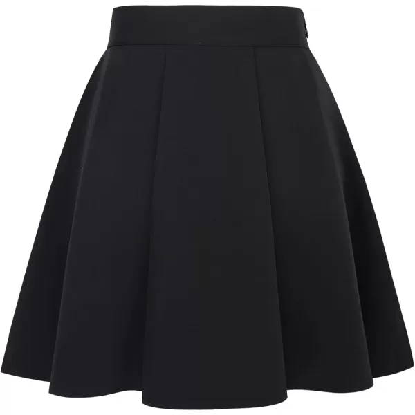 IDEALSANXUN Gothic Plaid Mini Skirts for Womens Short High Waist Plaid SkirtsPure Black 808