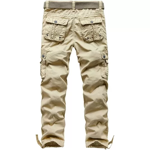 IDEALSANXUN Mens Cargo Pants Relaxed Fit Tactical Military Baggy Streetwear Y2K Cargo PantsKhaki