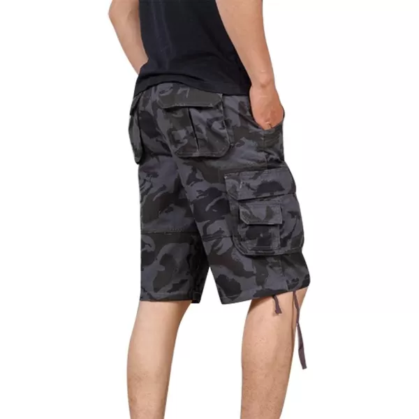 IDEALSANXUN Mens Casual Fifth Camo Cargo ShortsGrey