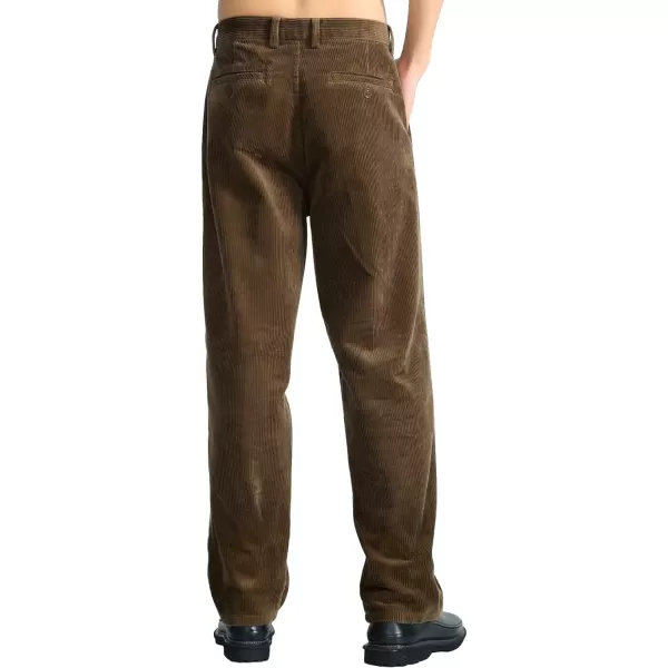 IDEALSANXUN Mens Casual Pants Pleated Front Corduroy Baggy Pants Brown 40Wx32LIDEALSANXUN Mens Casual Pants Pleated Front Corduroy Baggy Pants Brown 40Wx32L