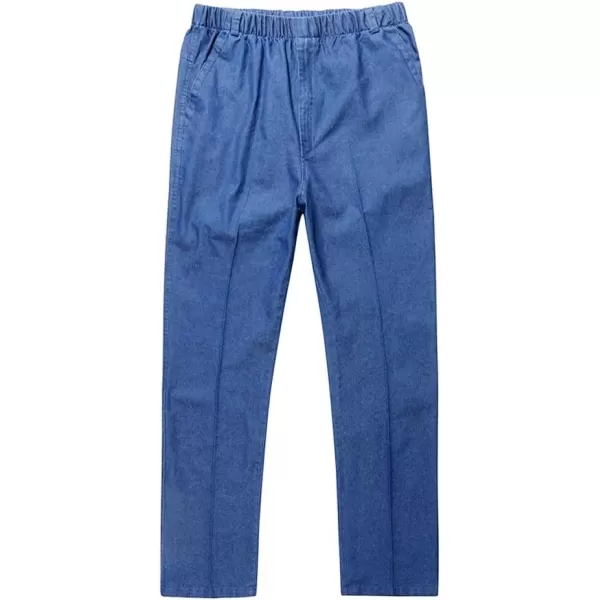 IDEALSANXUN Mens Thin Jeans Elastic Waist Loose Fit Denim PantsLight Blue