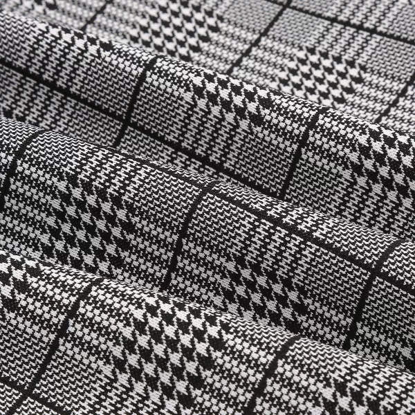 IDEALSANXUN Plaid Skirts for Women High Waist Knee Length Stretch Bodycon Midi Pencil Skirts with SlitGrey