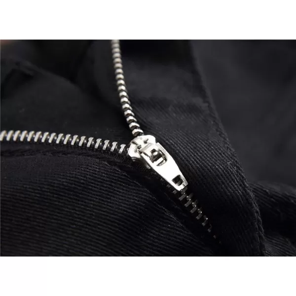 IDEALSANXUN Ripped Jeans Men Pattern Straight Leg Skinny Slim Fit Stretch JeansBlack 5608
