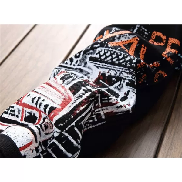 IDEALSANXUN Ripped Jeans Men Pattern Straight Leg Skinny Slim Fit Stretch JeansBlack 5608