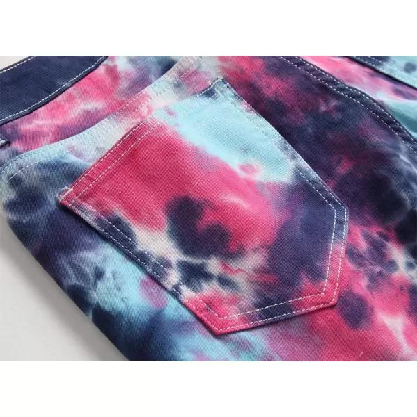 IDEALSANXUN Ripped Jeans Men Pattern Straight Leg Skinny Slim Fit Stretch JeansColorful 539