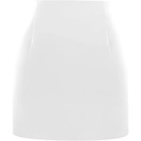 IDEALSANXUN Satin Skirts for Women Trendy High Waisted Cute Ladies Silk Mini SkirtWhite