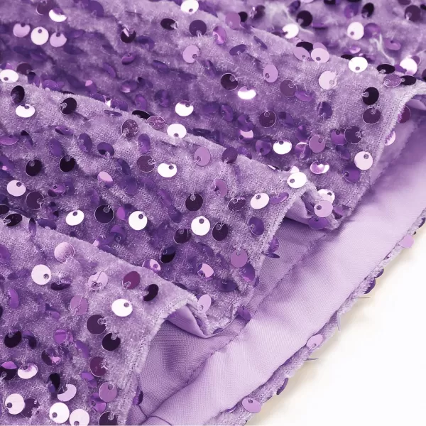 IDEALSANXUN Sequin Skirts for Women Trendy 2023 Sparkly Mini SkirtLight Purple
