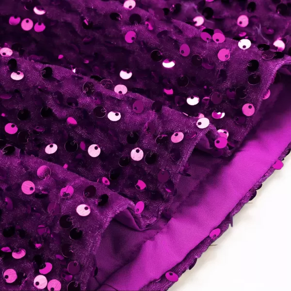 IDEALSANXUN Sequin Skirts for Women Trendy 2023 Sparkly Mini SkirtPurple