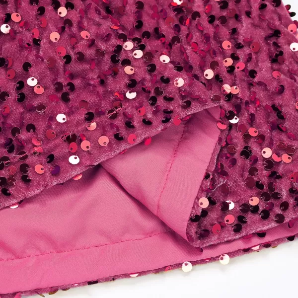 IDEALSANXUN Sequin Skirts for Women Trendy 2023 Sparkly Mini SkirtRose