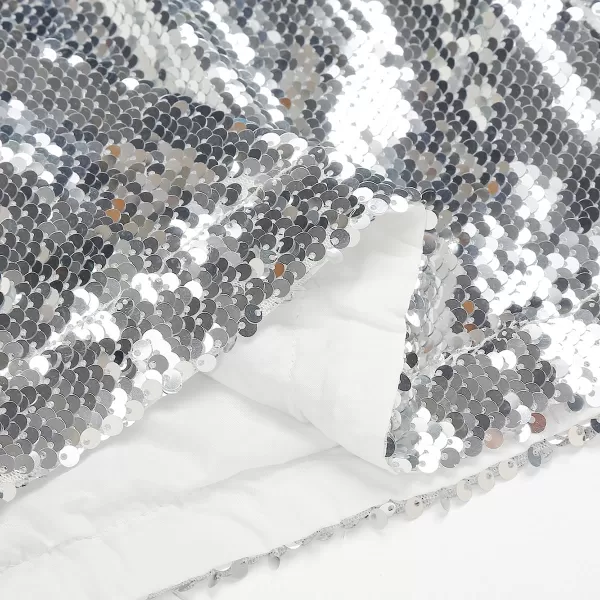 IDEALSANXUN Sequin Skirts for Women Trendy 2023 Sparkly Mini SkirtSilver