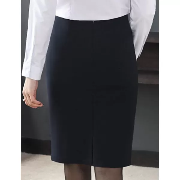 IDEALSANXUN Warm Fleece Lined Pencil Skirt for Women High Waisted Slit Stretch Bodycon Winter Midi SkirtBlack Fleece