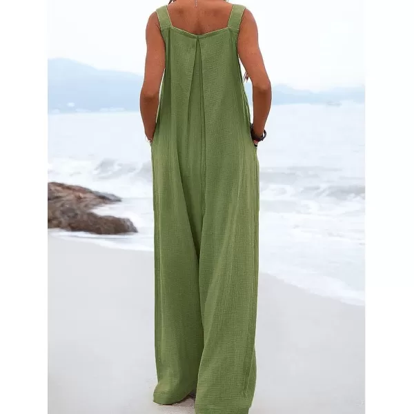 IDEALSANXUN Wide Leg Overalls for Womens Boho Comfy Baggy Loose Jumpsuits RomperArmy