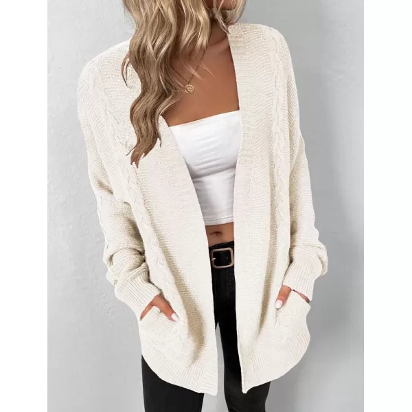 IDEALSANXUN Women Cardigan Sweater Oversized V Neck Long Sleeve Casual Fall Winter 2023 Knit Sweater Jacket CoatBeige