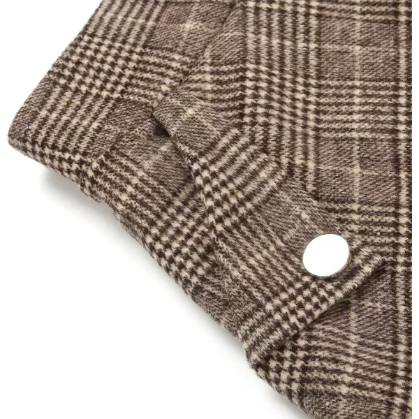 IDEALSANXUN Womens FallWinter High Waist Plaid Slim Aline Long SkirtPlaid Grid Coffee