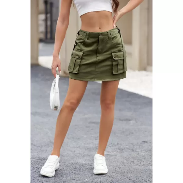 IDEALSANXUN Womens Min Denim Cargo Skirt Y2k ClothingArmy New