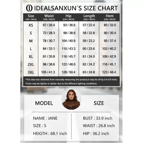 IDEALSANXUN Womens Plaid Pencil Skirts Fall Winter Double Button Knee Length Wool Skirt with Back SlitBrown