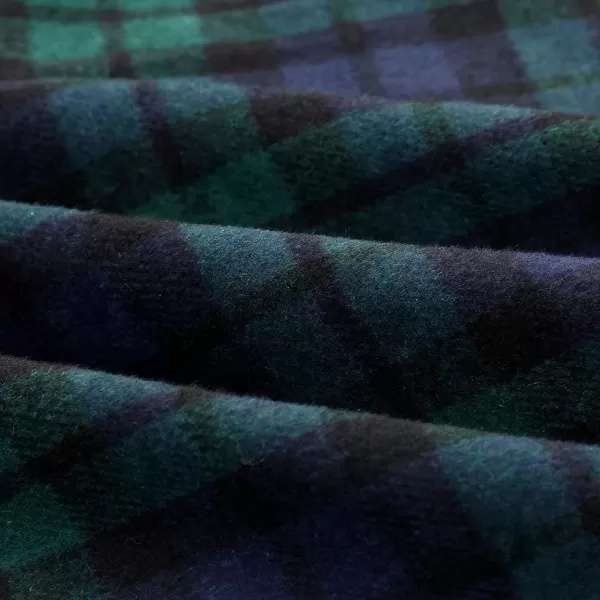IDEALSANXUN Womens Plaid Wool Skirts Elastic Waist ALine Pleated Tartan Long SkirtsGreen 1901