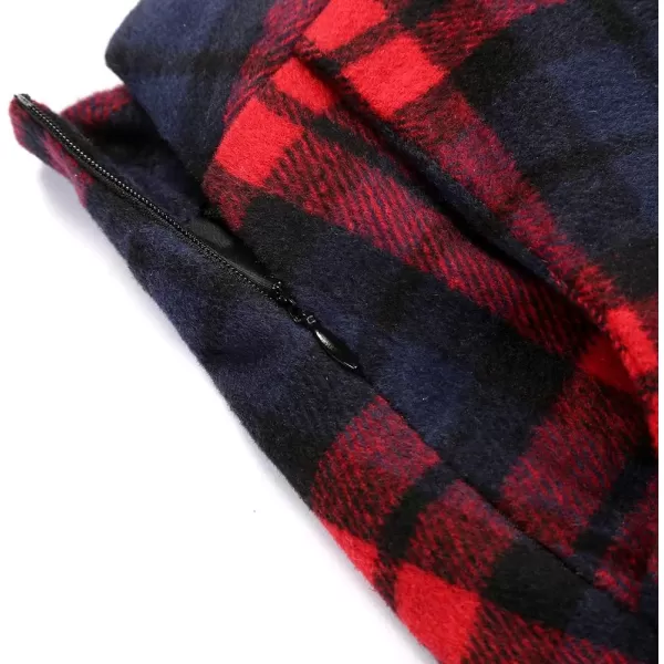 IDEALSANXUN Womens Plaid Wool Skirts Elastic Waist ALine Pleated Tartan Long SkirtsRed 1901