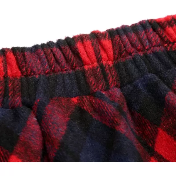 IDEALSANXUN Womens Plaid Wool Skirts Elastic Waist ALine Pleated Tartan Long SkirtsRed 1901