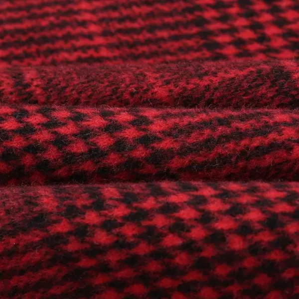 IDEALSANXUN Womens Plaid Wool Skirts Elastic Waist ALine Pleated Tartan Long SkirtsWine