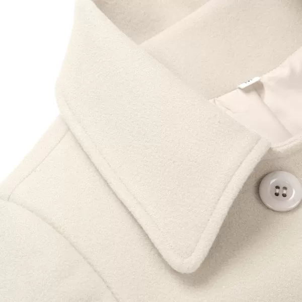 IDEALSANXUN Wool Coat for Womens Double Breasted Peacoat OutwearBeige 01