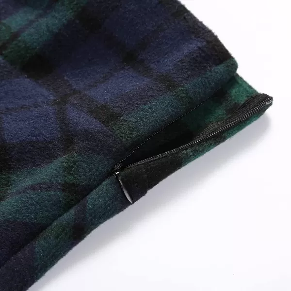 IDEALSANXUN Wool Plaid Mini Gothic Skirts for Womens High Waist Lace Up Short Pleated Skater SkirtsGreen