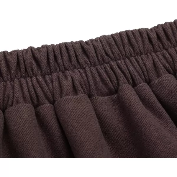 IDEALSANXUN Wool Skirts for Womens High Waist Aline Pleated Midi SkirtsPure Coffee